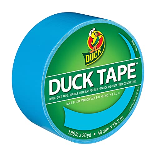 Duck Brand 1311000 Color Duct Tape, Electric Blue, 1.88 Inches x 20 Yards, Single Roll - Image 1
