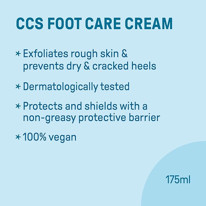 CCS Professional Foot Care Cream 175 ml Moisturise and Protect Dry and Callused Feet Contains 10 Urea and Eucalyptus Oil Clinically Tested Suitable for Diabetics - Image 3