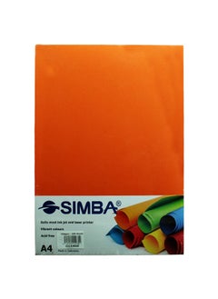 Simba SIMBA PHOTOCOPY PAPERS 160 GM 100 SHEETS ORANGE A4 