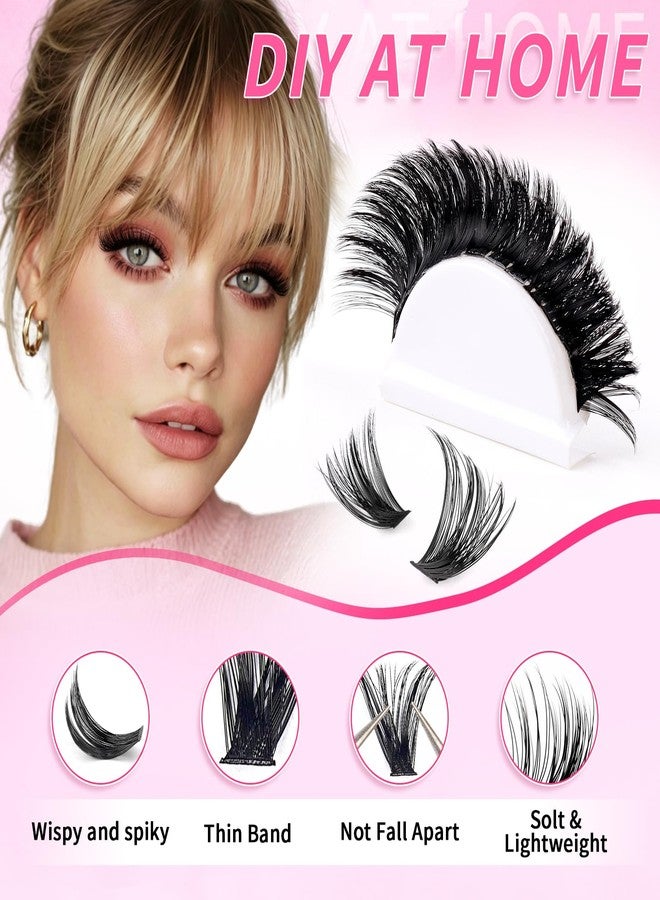 CMAYOME 684PCS Lash Clusters Kit, 30D-100D Volume Wispy Fluffy Lashes, 6 Mixed Density DIY Eyelash Extensions with Bond & Seal, Remover, Tweezers, Brush for Beginners - Image 3