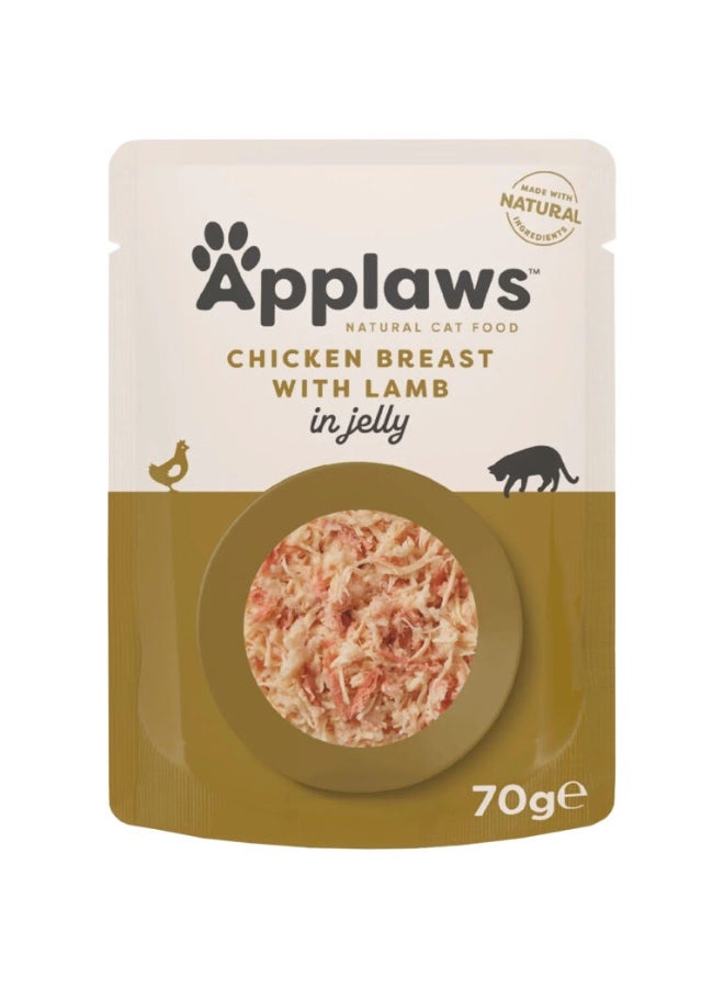 Applaws Chicken Breast with Lamb in Jelly Pouch 70 g Wet Food for Cats Applaws  - Image 1