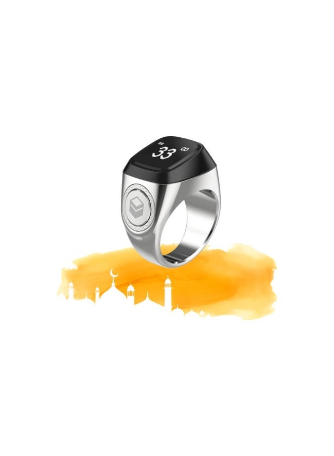 Zikr Smart Tasbih Ring 22mm Silver