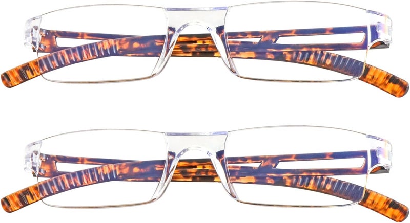 VisionGlobal 5/8 Pairs Reading Glasses, Computer Reading Glasses for Women and Men, Fashion Square Eyewear Frame - Image 1