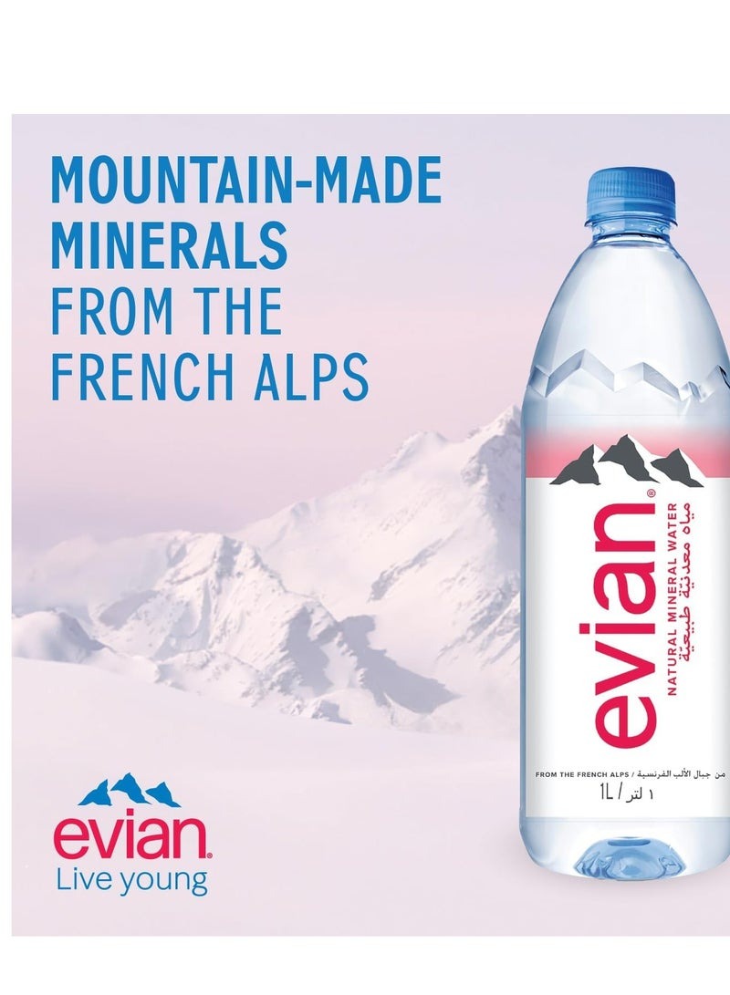 Evian Mineral Water, Naturally Filtered Drinking Water, 330ml Bottled Water Crafted by Nature, Case of 24 x 330ml - Image 2