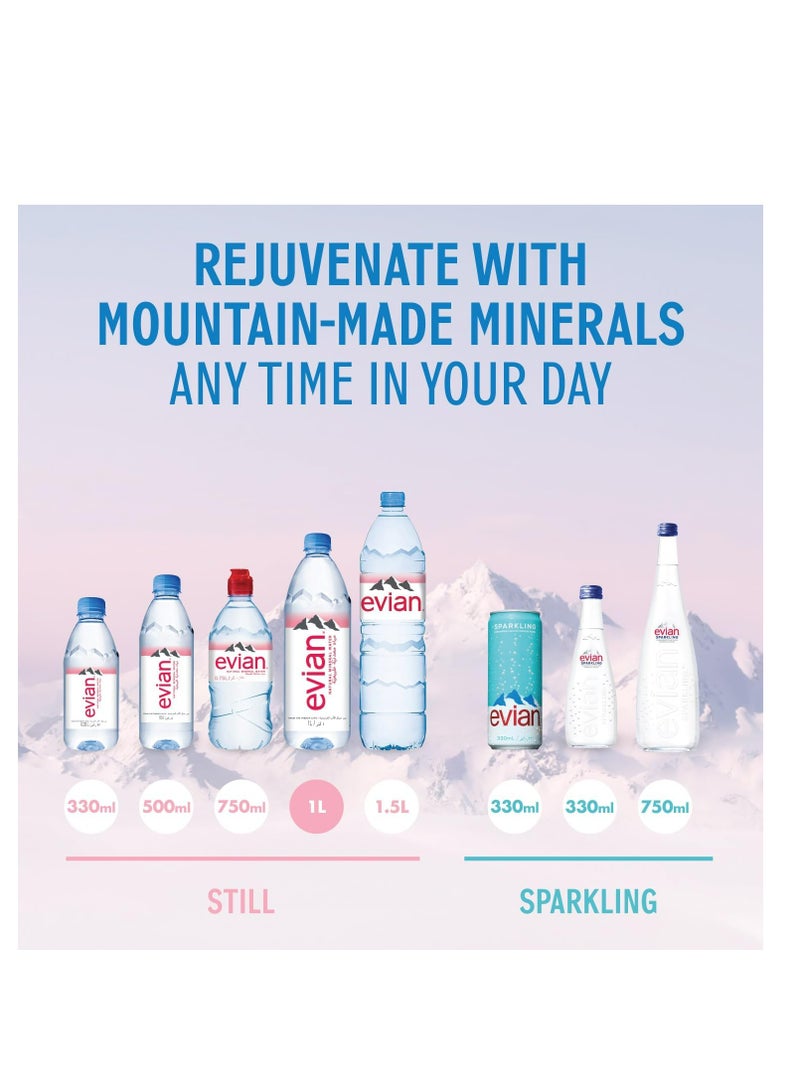 Evian Mineral Water, Naturally Filtered Drinking Water, 330ml Bottled Water Crafted by Nature, Case of 24 x 330ml - Image 5