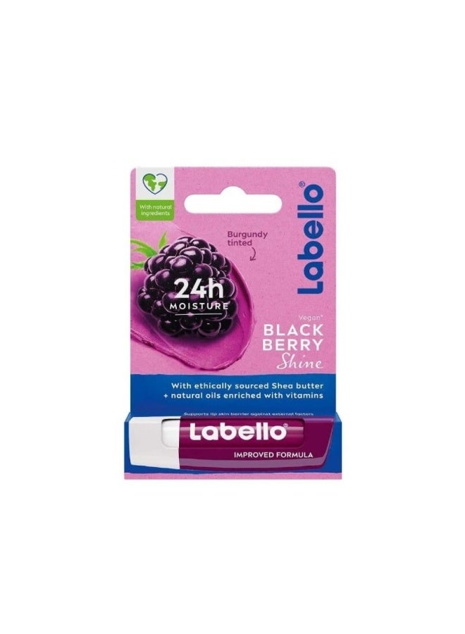 \مرطب الشفاه "بلاك بيري شاين" (Blackberry Shine) بلمسة لونية عنابية – ترطيب يدوم 24 ساعة – 4.8 جم