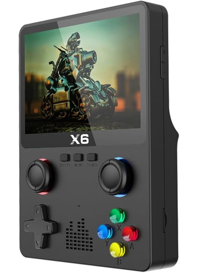 X6 Handheld Game Console X6 Retro 15000+ Games, 3.5 Inch Screen, Dual 3D Joystick, X6 Game Console Supports 2 Players, TV Output (Dual - Black)  - Image 2