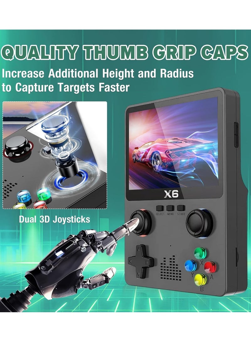 X6 Handheld Game Console X6 Retro 15000+ Games, 3.5 Inch Screen, Dual 3D Joystick, X6 Game Console Supports 2 Players, TV Output (Dual - Black)  - Image 3