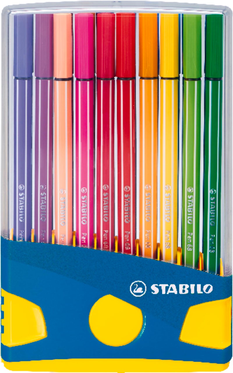 STABILO Pen 68 - Sketch Pen - Premium - Colorparade Desk Set in Vibrant Turquoise, Pack of 20 (Assorted Colours) - Image 2