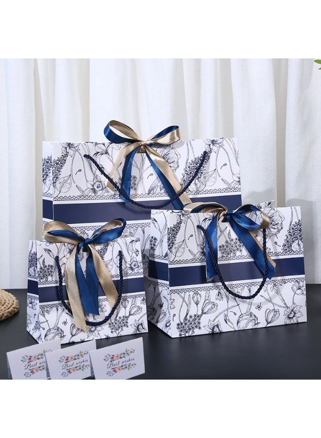 NIBEMINENT 3-Piece Color Gift Bag with Handle, Oil Painting Gift Paper Bags Medium Size Small Gift Bags Birthday Craft Paper Gift Bags for Presents,Birthdays, Mother's Day,Weddings, Party  - Image 1