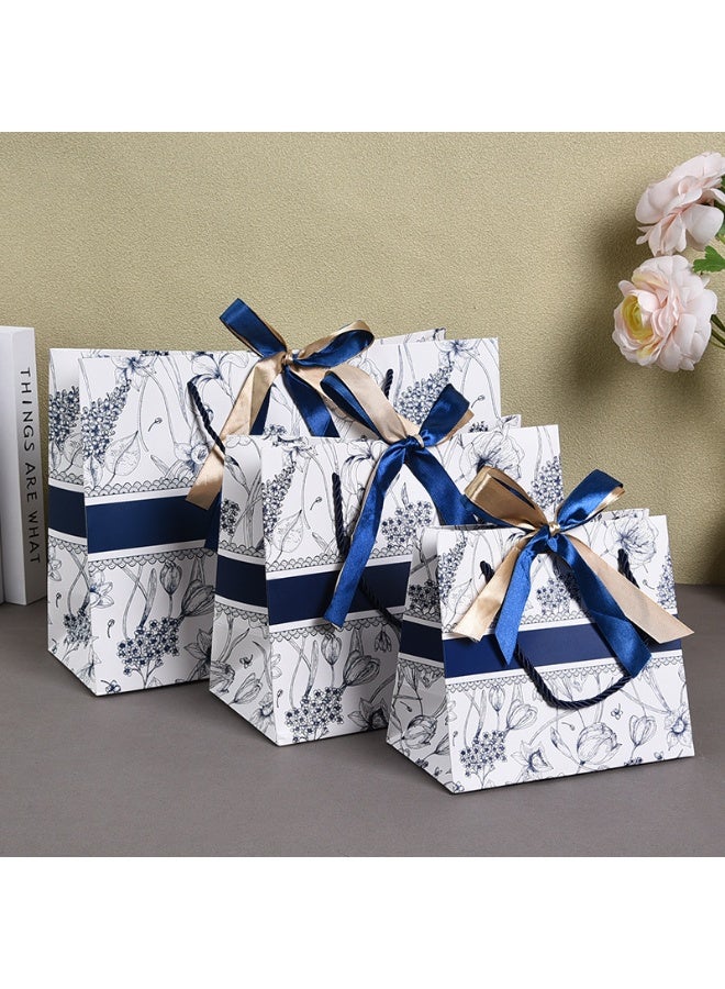 NIBEMINENT 3-Piece Color Gift Bag with Handle, Oil Painting Gift Paper Bags Medium Size Small Gift Bags Birthday Craft Paper Gift Bags for Presents,Birthdays, Mother's Day,Weddings, Party  - Image 3