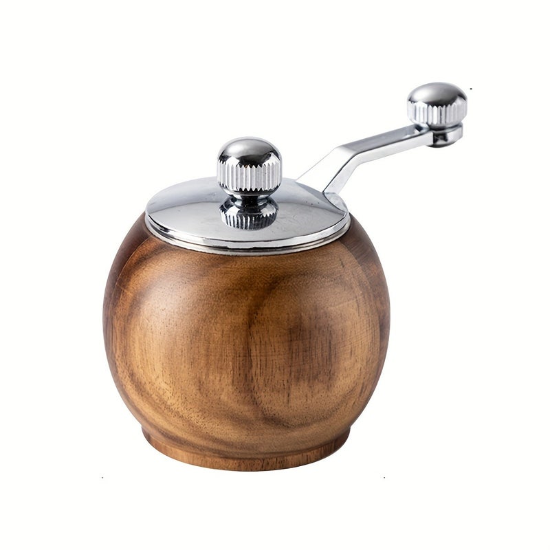 PETO 1 Piece Wooden Manual Pepper Grinder - Hand-Crank Salt & Black Pepper Mill for BBQ, Frying & Dressings - Image 5