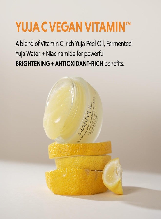 Hanyul Yuja Sleeping Mask | Korean Yuzu Night Cream, Vitamin C for Glow, Radiance, Brightening, Vegan Hydrating Overnight Moisturizer with Hyaluronic Acid, Niacinamide & Antioxidants 2.37 fl. oz. - Image 4