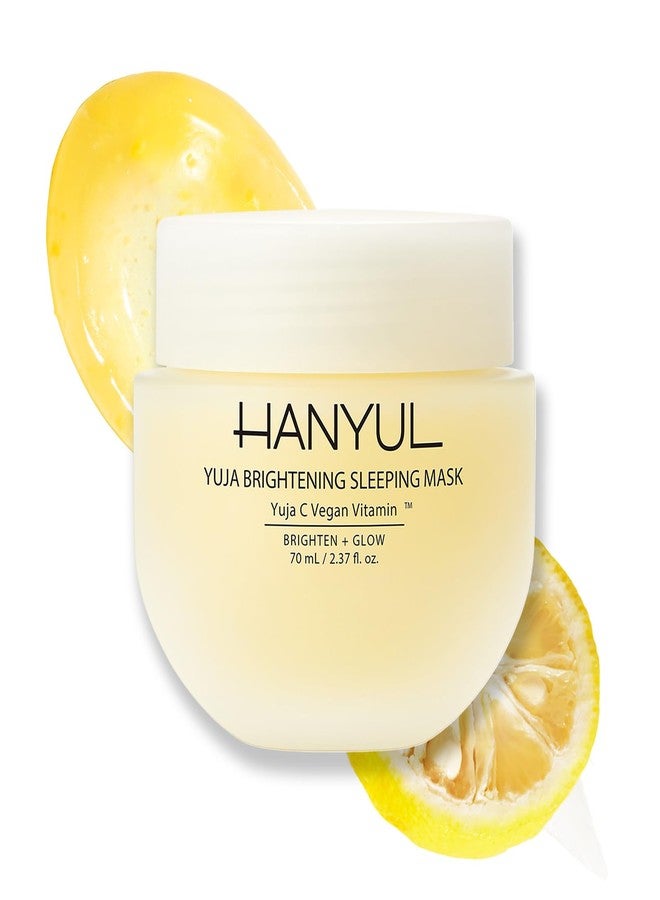 Hanyul Yuja Sleeping Mask | Korean Yuzu Night Cream, Vitamin C for Glow, Radiance, Brightening, Vegan Hydrating Overnight Moisturizer with Hyaluronic Acid, Niacinamide & Antioxidants 2.37 fl. oz. - Image 1