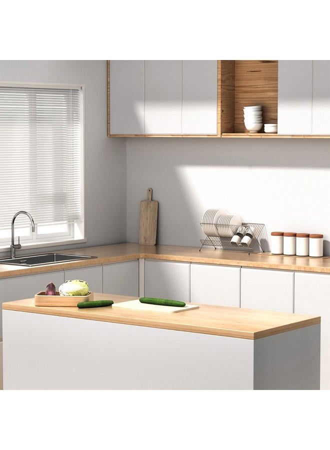 Qianglive White Contact Paper Solid White Peel and Stick Wallpaper 17.3"x120" Matte Self Adhesive Waterproof Vinyl Roll for Bathroom Kitchen Backsplash Cabinets Shelf Liners Drawers - Image 2