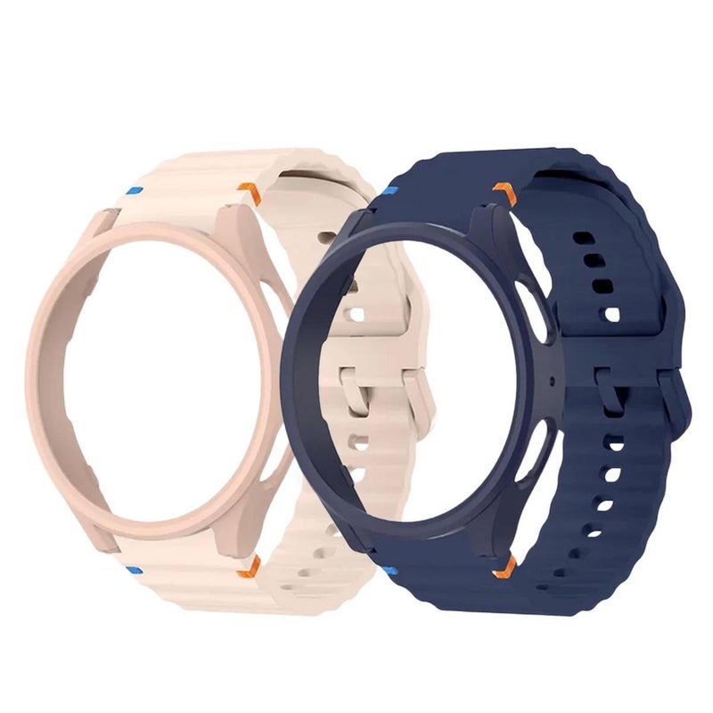 Pink Silicone Sport Smartwatch Band Compatible with Samsung Galaxy Watch 7 with Adjustable Fit Soft Strap and Quick Daily Replacement - NADI - Image 3
