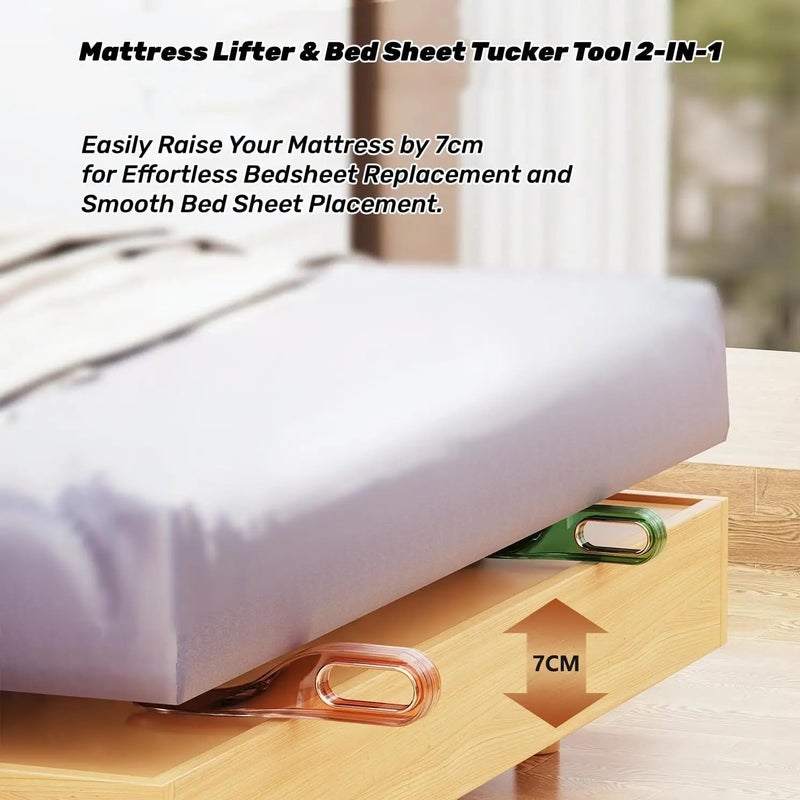 Nytra creation 2 in 1 Mattress Lifter Stand & New Bed Sheet Tucker Tool (Pack of 1) Durable and Efficient/Ergonomic Handle/Relieves Back Pain/Easy Bed Making Tool Can Tuck Sheets/Holds Mattress Wedge Elevator - Image 4