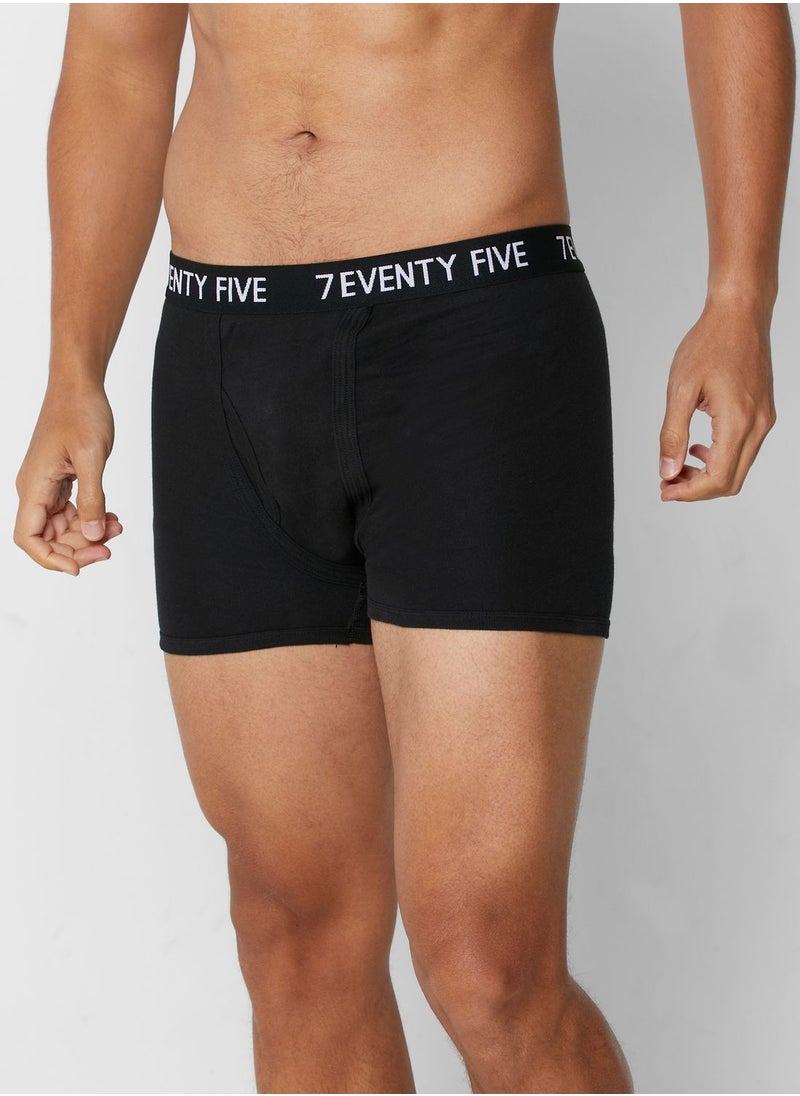 Seventy Five Basics 3 Pack  Waist Band Trunks with Antibacterial Finis  - Image 5