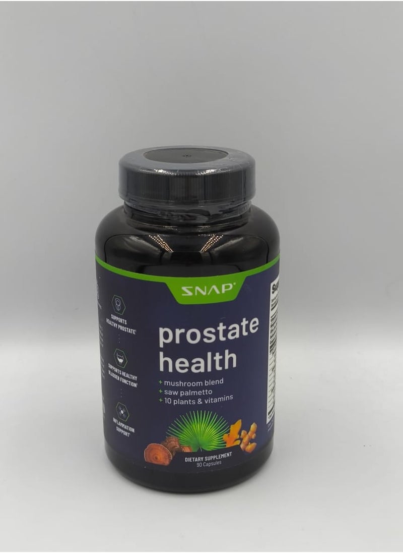 Prostate Health Support Supplement - With Mushroom Blend, Saw Palmetto, 10 Plants & Vitamins, Natural Prostate Supplements for Men, Dietary Supplement (90 Capsules)