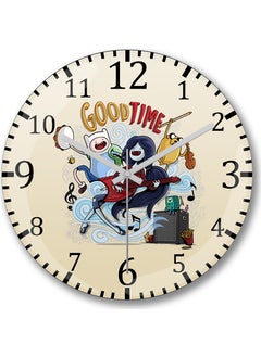Print Shop Good Time Wall Clock Curved Real Glass