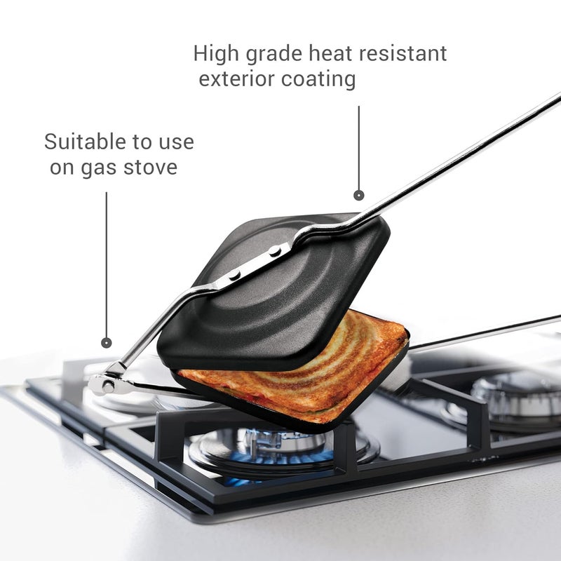 ACHAL ACHAL Black Sandwich Gas Toaster Regular Size Quick Efficient Grilling for Crispy Toasted Sandwiches  - Image 5