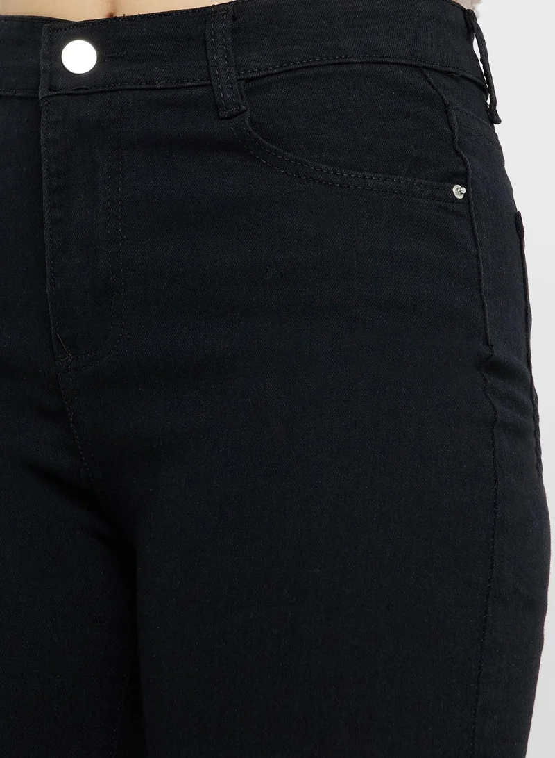 Ginger Wide-Leg Split Jeans