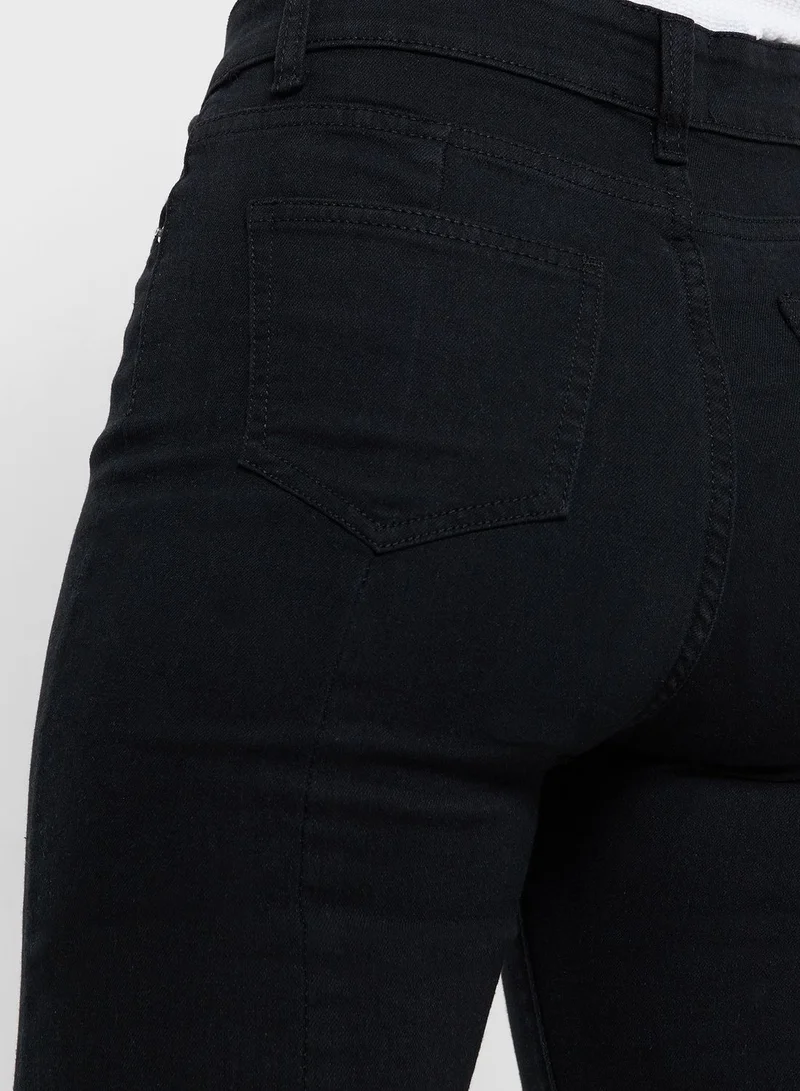 Ginger Wide-Leg Split Jeans