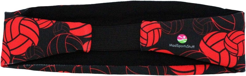 MadSportsStuff Crazy Volleyball Headband with Volleyball Logos - Image 3