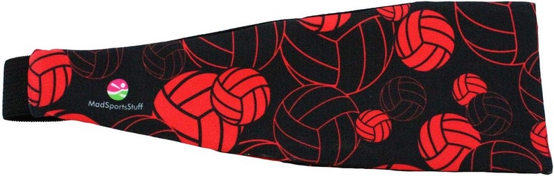 MadSportsStuff Crazy Volleyball Headband with Volleyball Logos - Image 2