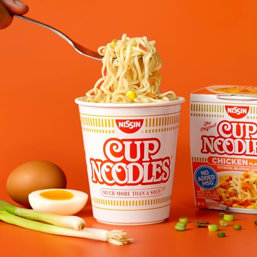 Nissin Cup Noodles Ramen Noodle Soup, Chicken, Microwaveable Paper Cup, 2.25 Ounce (Pack of 12) - Image 3