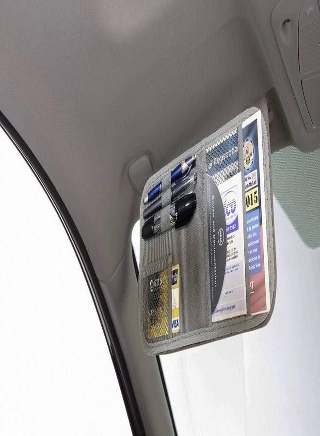 ZugGear Car Sun Visor Organizer, Auto Visor Holder Interior Accessories Pocket Organizer - Car Registration Holder Document Storage Pouch Pen Holder SV-2 - Image 4