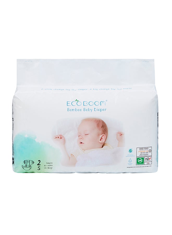 حفاضات صغيرة ممتازة صديقة للبيئة مقاس 2 (3-8 كجم) 36 حفاضات