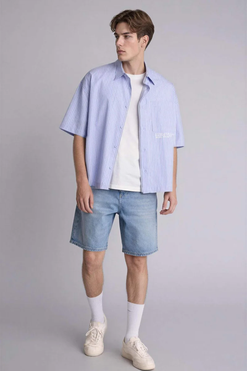 ديفاكتو Straight Fit Bermuda Shorts