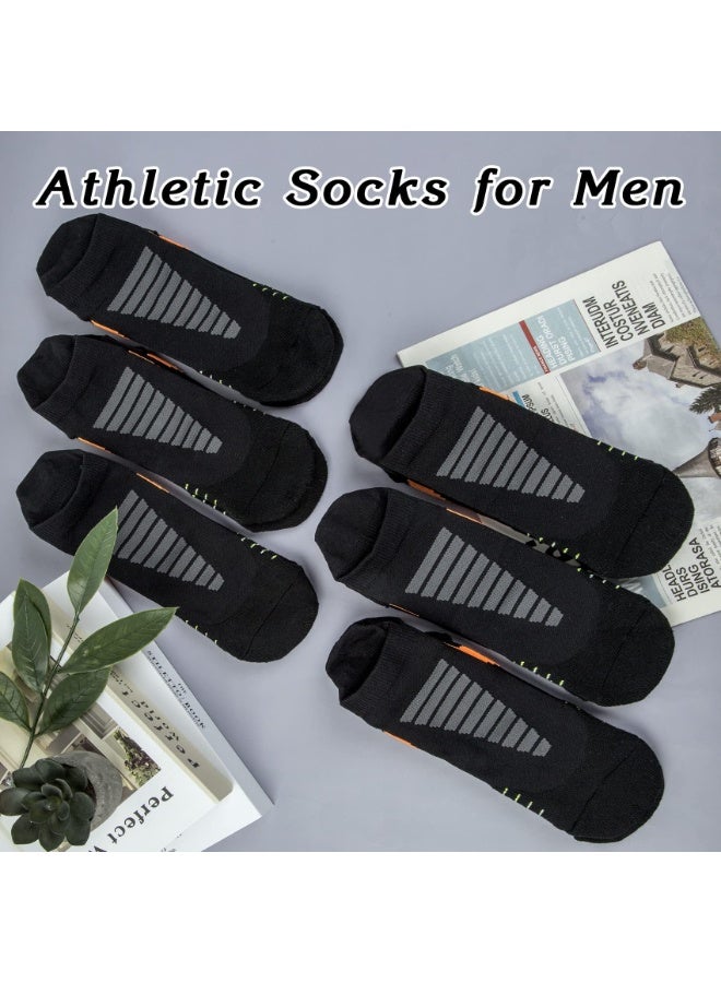 سانموجيد 6 أزواج من الجوارب الرجالية غير الظاهرة، جوارب رياضية قابلة للتنفس وجوارب كاحل كاجوال، جوارب رياضية منخفضة القطع للرجال - Image 4