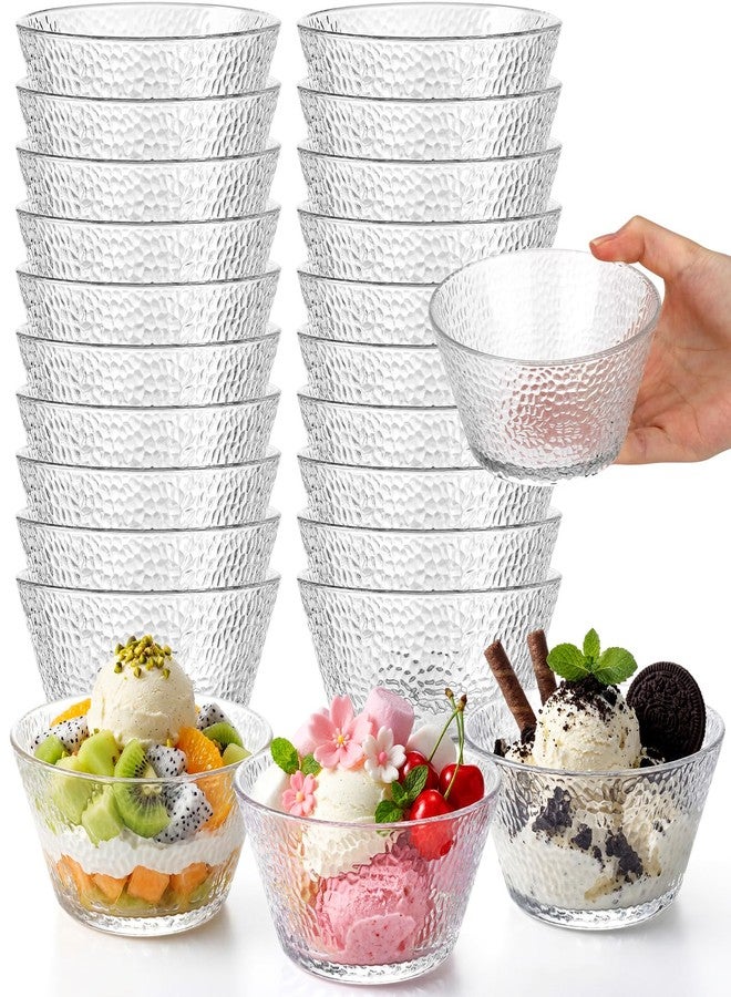 Ferrochef 20 Pack Small Glass Bowls Set 10 Oz Glass Ice Cream Bowls Prep Serving Mini Container For Kitchen Restaurant Party, Side Dishes For Dessert Ice Cream Dipping Yogurt Cereal(Dot Pattern) - Image 1