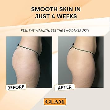 guam GUAM FIR Seaweed Mud Anti Cellulite Treatment Tourmaline Cellulite Cream Gel Set Body Leg Tummy Tightening Duo 1kg Hot Body Warp Cellulite Remover 250ml Slimming Mud Gel Skin Firming Cream - Image 4