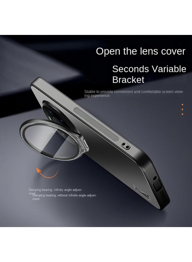 general Case Compatible with Huawei Mate 80 Pro Max, Ultra-thin Matte Hard PC Phone Case with Camera Lens Cover, [Support Magnetic Car Holder] Case with Camera Stand - Image 2