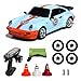Skymaker Porsche 911 RC Drift Car 118 RWD Blue Metal Tires 24GHz Remote Gyro for Adults - Image 2