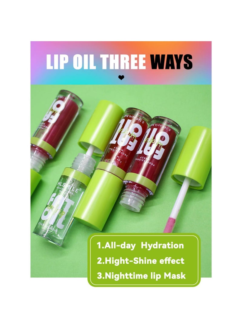 CMGTYYD 4PCS Lip Gloss Set - Long Lasting Lip Oil Light Lipgloss Set - Glitter Liquid Lip Gloss - Moisturizing Tinted Lip Balm Lip Plumper Gloss - Plumping Lip Gloss Gift for Girls and Women  - Image 2