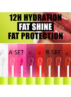 CMGTYYD 4PCS Lip Gloss Set - Long Lasting Lip Oil Light Lipgloss Set - Glitter Liquid Lip Gloss - Moisturizing Tinted Lip Balm Lip Plumper Gloss - Plumping Lip Gloss Gift for Girls and Women  - Image 4
