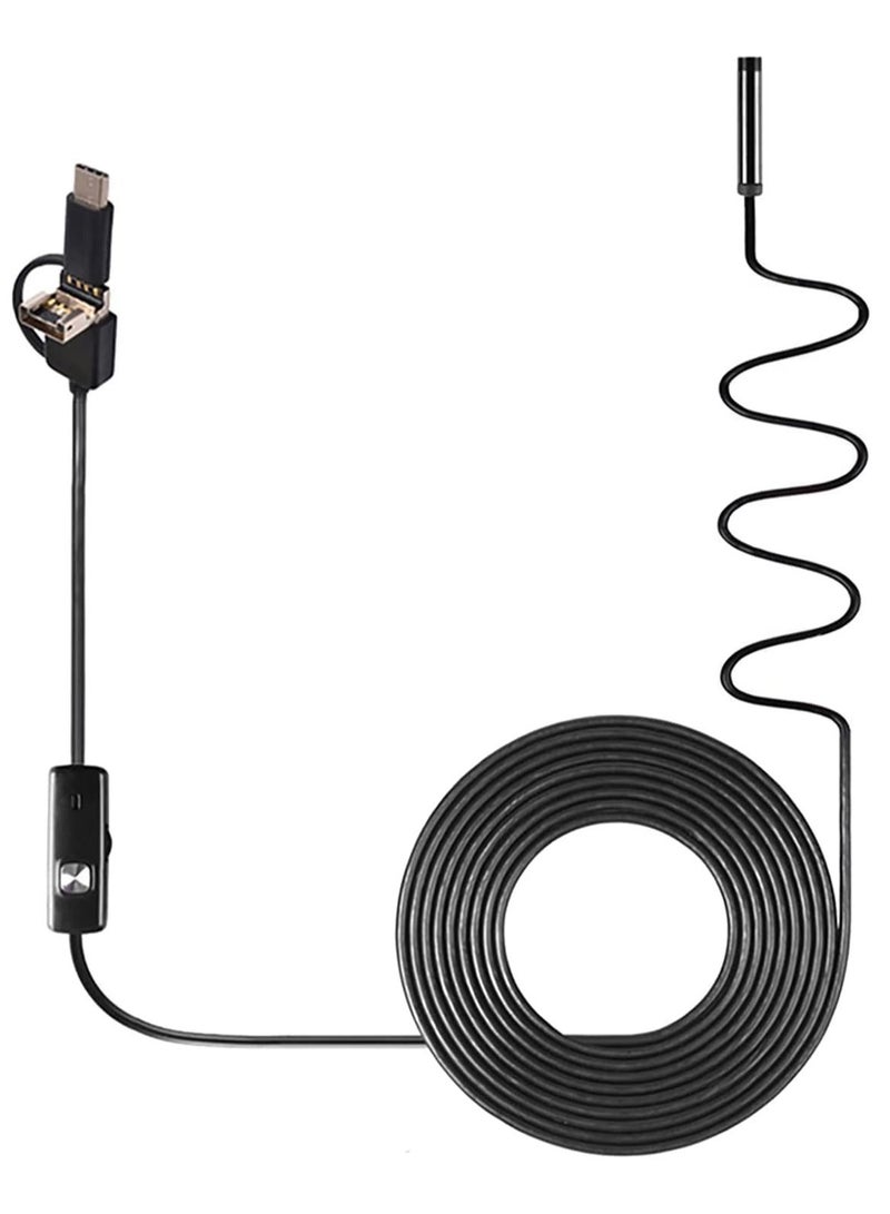 GENNEXT 3-in-1 IP67 waterproof USB Type-C + microUSB + USB HD 6 LED endoscope camera Android mobile phone, tablet, PC, laptop - Image 1