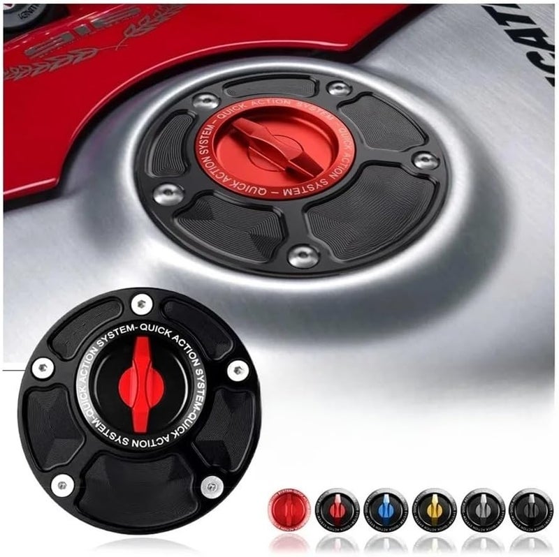 Red Quick Release Motorcycle Fuel Gas Cap For Ducati 1098 1198 748 848 Monster 1200 1000 797 821 - Image 3