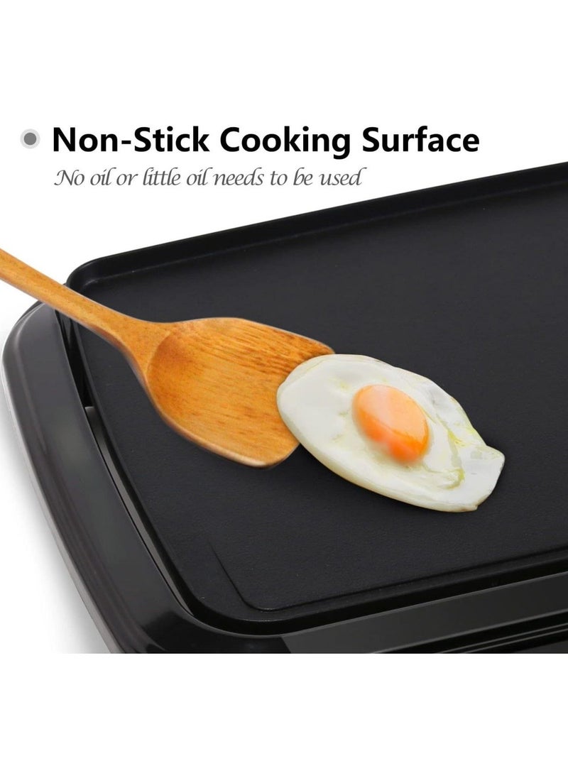 Generic Electric Griddle With Flat Non-Stick Cooking Surface Adjustable Thermostat Essential Indoor Grill For Instant Breakfast Pancakes Burgers Eggs  - Image 5
