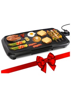 Generic Electric Griddle With Flat Non-Stick Cooking Surface Adjustable Thermostat Essential Indoor Grill For Instant Breakfast Pancakes Burgers Eggs  - Image 2