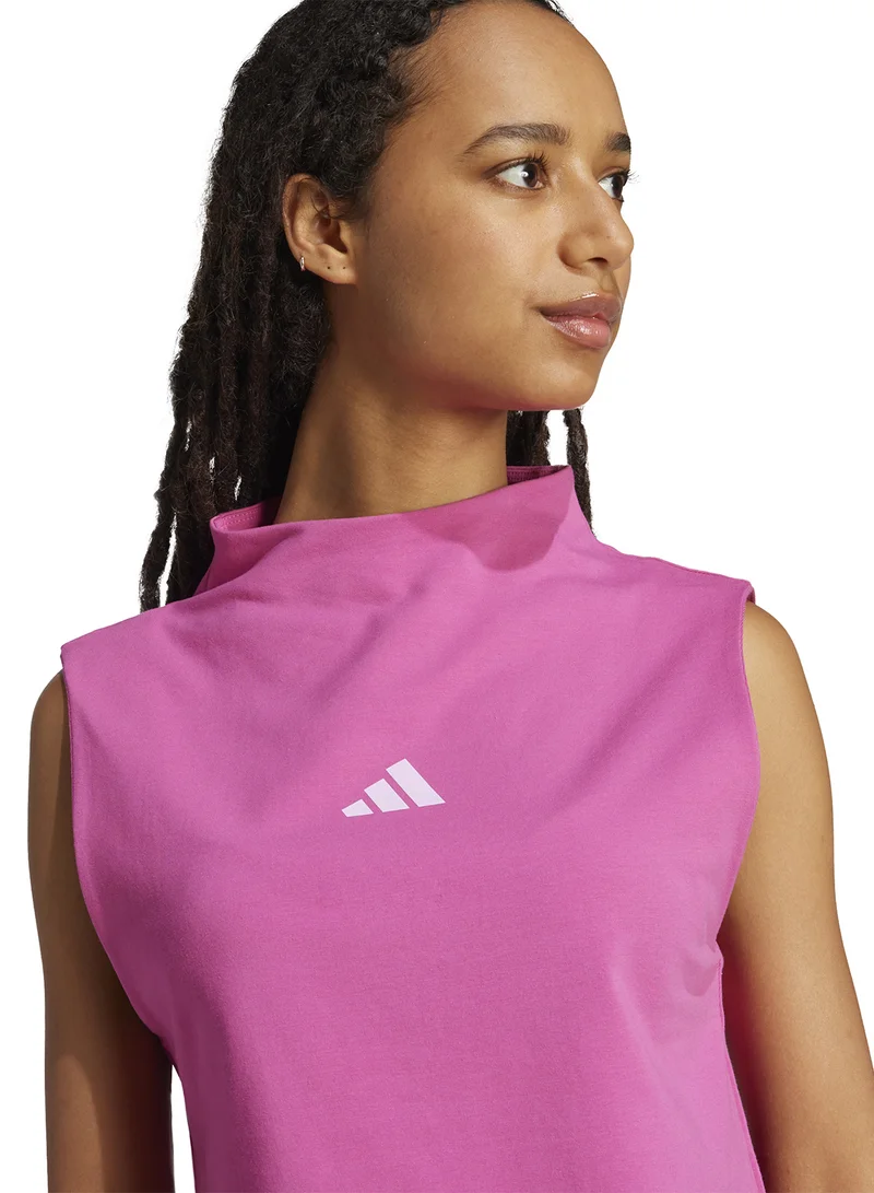 Adidas Essentials Slim High-Neck Tank Top