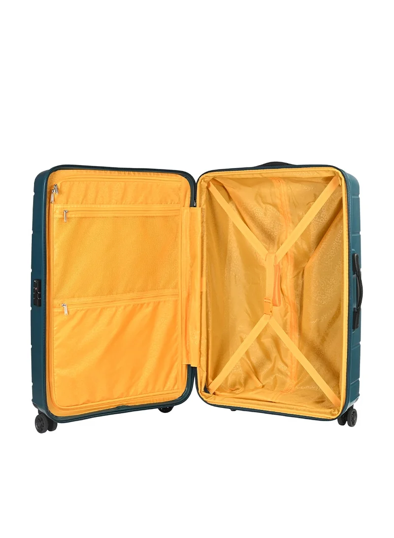 AMERICAN TOURISTER  Hundo Suitcase V2, Check-In Size 81 cm / 30 inch, 4 Spinner Wheels, Hard Top, PP, Deep Teal|Spacious Interior|TSA Combination Lock|Expandable - 3 Years International Warranty  | Best Price UAE