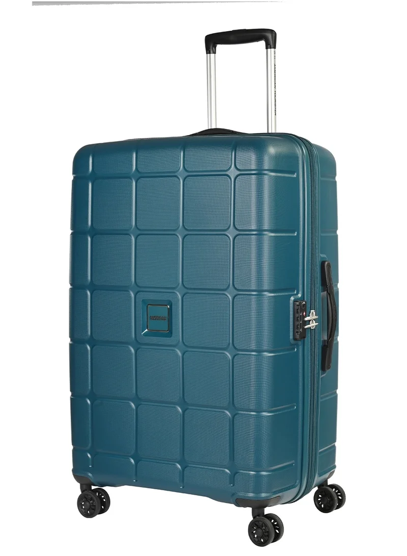 Hundo Suitcase V2, Check-In Size 81 cm / 30 inch, 4 Spinner Wheels, Hard Top, PP, Deep Teal|Spacious Interior|TSA Combination Lock|Expandable - 3 Years International Warranty
