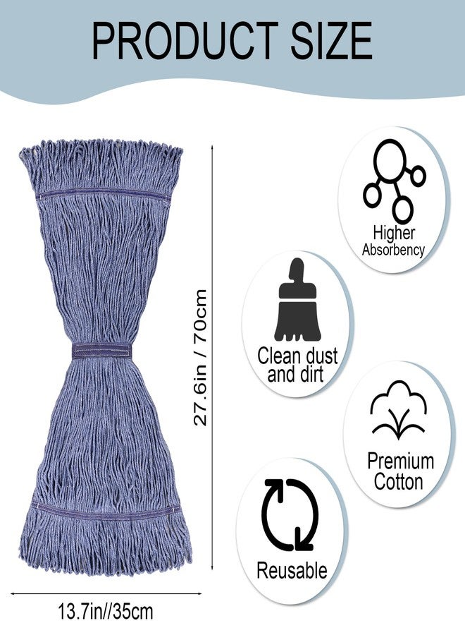 JERIA 4 Pack Heavy Duty Mop Head Replacements,String Mop Head for Commercial,Used for Home,Office and Kitchen,Washable,Reusable Mop - Image 5