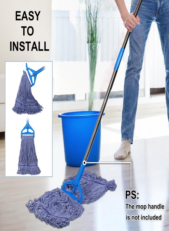 JERIA 4 Pack Heavy Duty Mop Head Replacements,String Mop Head for Commercial,Used for Home,Office and Kitchen,Washable,Reusable Mop - Image 3