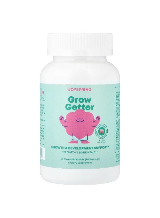 JoySpring Grow Getter, 4+ Years, Fruit Punch, 60 Chewable Tablets - Image 1